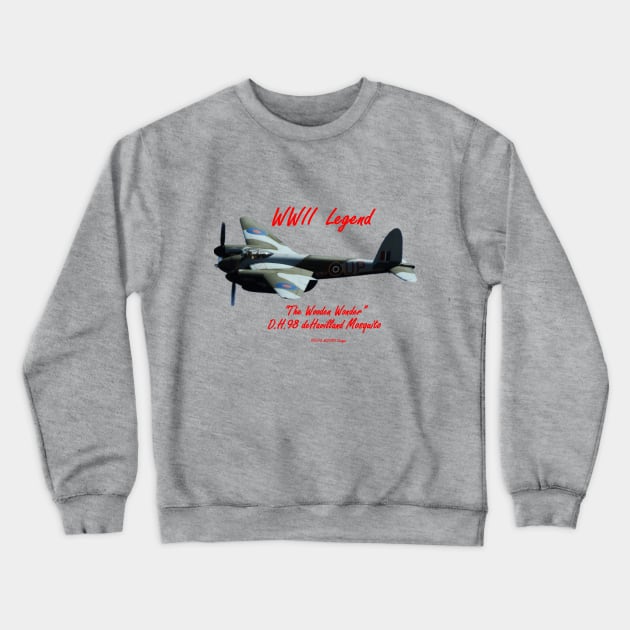 DH 98 Mosquito Design Crewneck Sweatshirt by acefox1